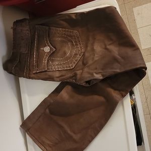 Men's True Religion jeans size 38/34 brown great condition